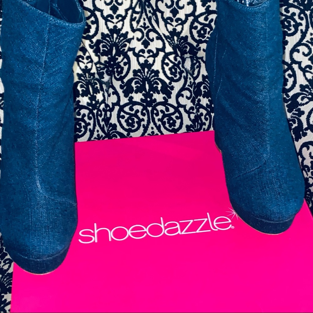 Shoe Dazzle Women's Denim Ankle Boots